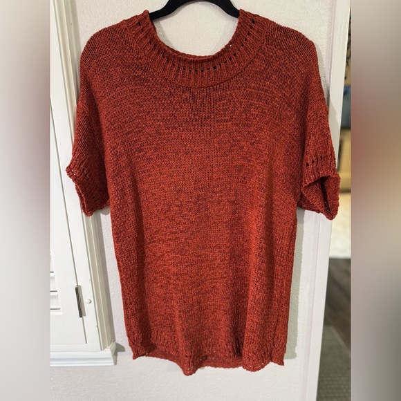 Versona Terracotta Knit Crew Neck Sweater - Picture 1 of 7